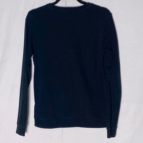 5/$25 Guess Black Vintage Feel Long Sleeve Crew Neck Logo T Shirt 16 - Picture 2 of 15